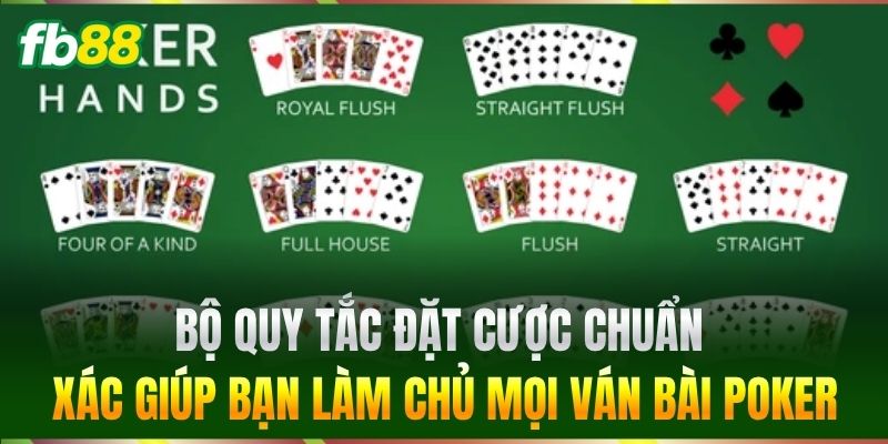 Bộ quy tắc đặt cược chuẩn xác giúp bạn làm chủ mọi ván bài Poker