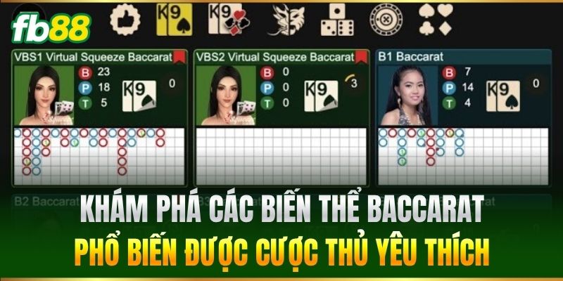 Khám phá Các Biến Thể Bài Baccarat phổ biến được cược thủ yêu thích